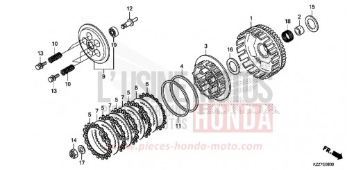 EMBRAYAGE CRF250LAK de 2019